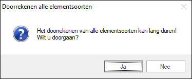 Doorrekenen alle elementsoorten