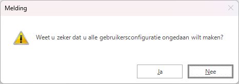 Gebruikersinstellingen resetten