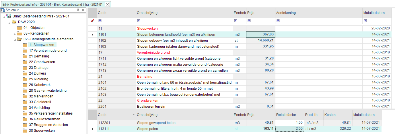 Koppelen elementen resultaat