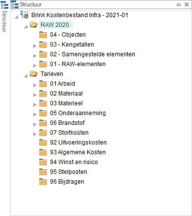 Autohide structuurvenster