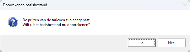 Doorrekenen bij afsuiten en openen
