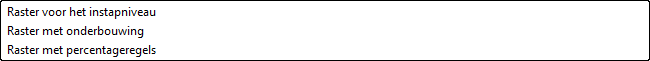 Opties - Basisbestanden - Rasteropmaak - 2