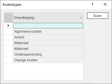 Data-Kostentypen