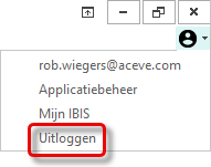 Accountmenu - uitloggen