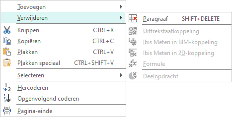 Verwijderen paragraaf submenu