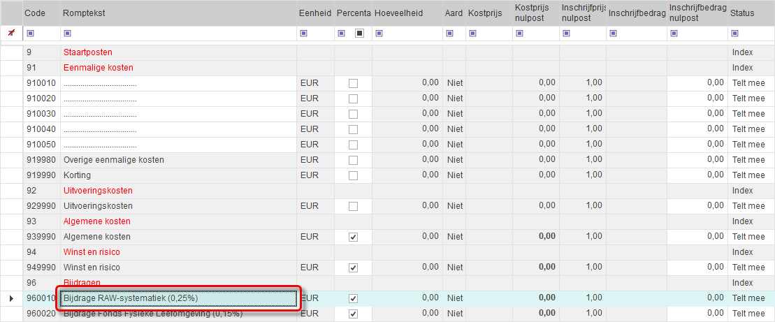 Bijdrage RAW-systematiek na 01-01-2026 - Calculeren