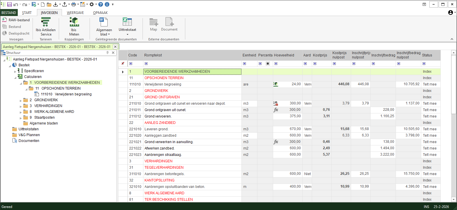 Ibis Meten koppeling in Calculeren
