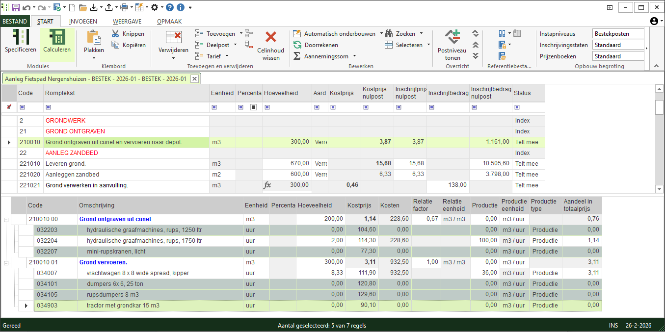Selecteren over meerdere bands in hiërarchisch grid