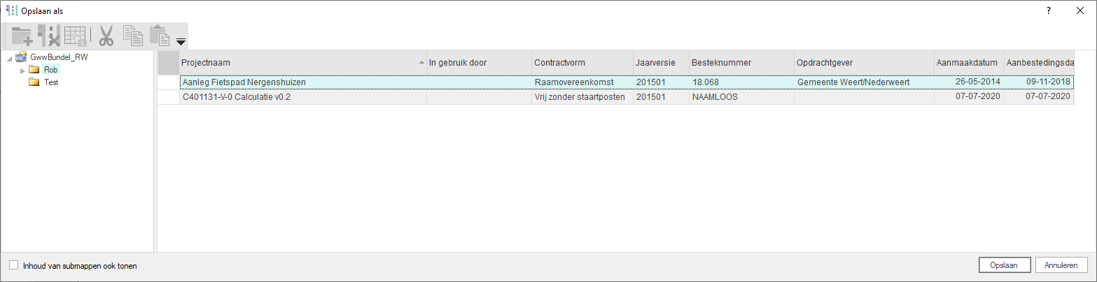 Opslaan als SQL