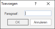 Toevoegen paragraaf