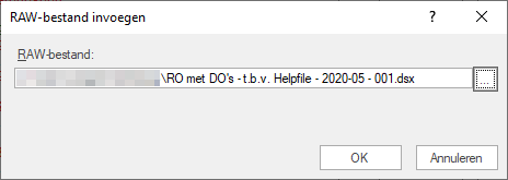 DSX invoegen RO-bestek