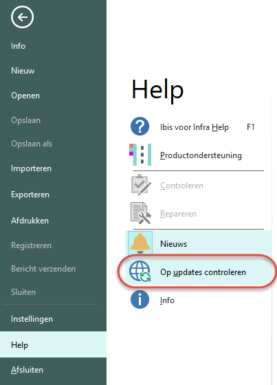 Ibis voor Infra updaten 3