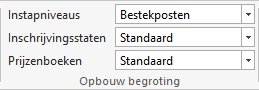 Groep opbouw begroting