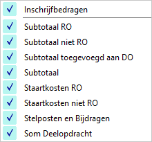 Som deelopdracht contextmenu