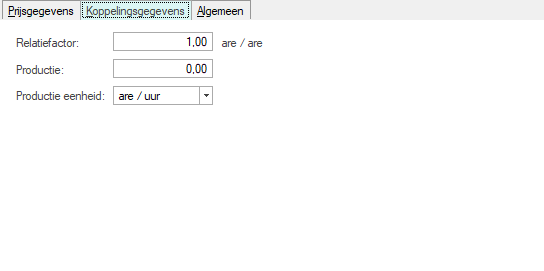 Gegevenskaart deelpost - koppelingsgegevens