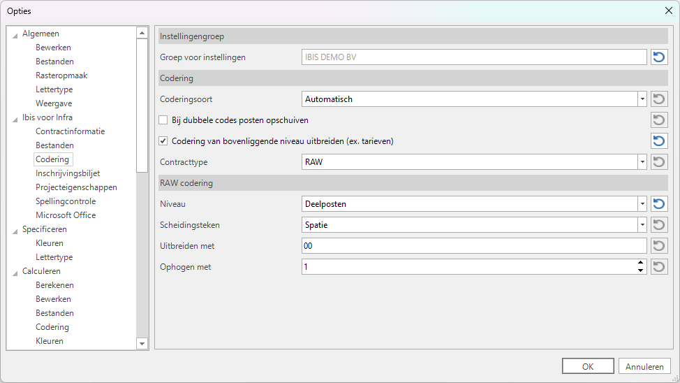 Codering opties v3.1 - 2