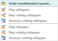 Openen moederbestand - contextmenu