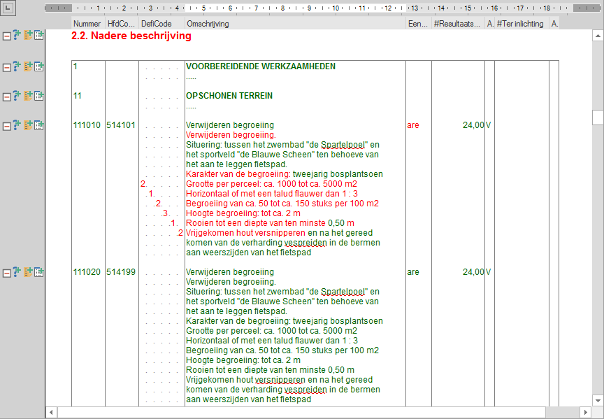 Hoofdcode vrij maken