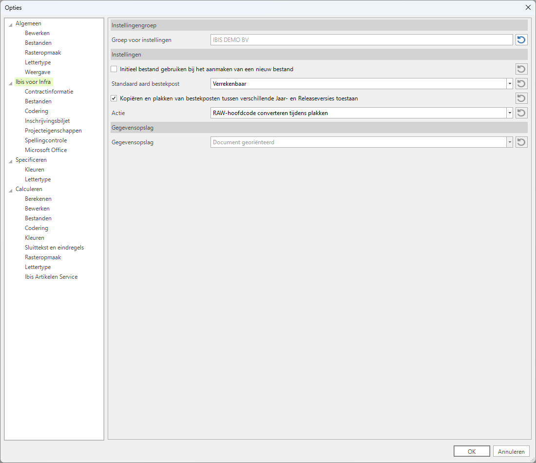 Opties-Ibis voor Infra 2