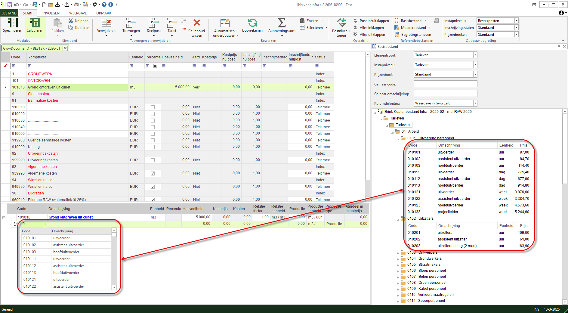 Handmatig toevoegen tarieven