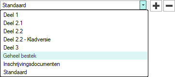 Afdrukinstellingen opdrachten bestek