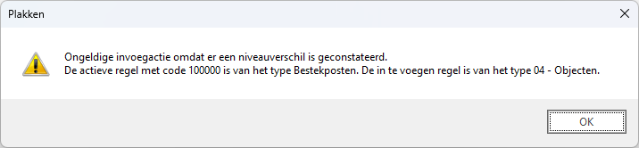 Toevoegen - niveauverschil