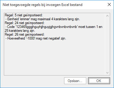 Invoegen bestand, logging