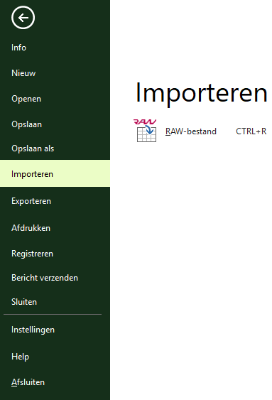 Lint Bestand Importeren Bestek