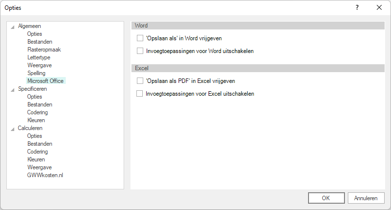 Opties-Algemeen-MS Office