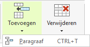 Groep toevoegen en verwijderen - Specificeren - toevoegen paragraaf