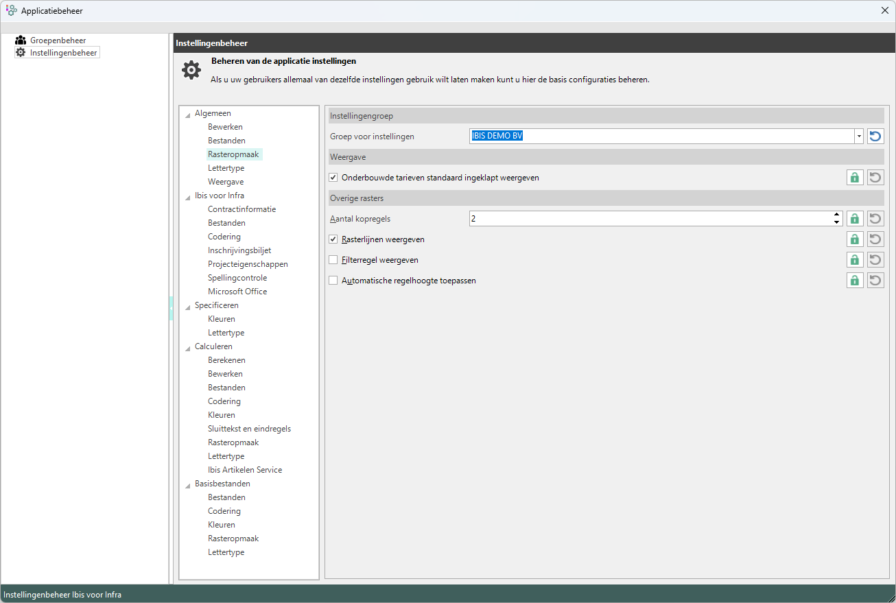Instellingenbeheer - Algemeen - Weergave - New2