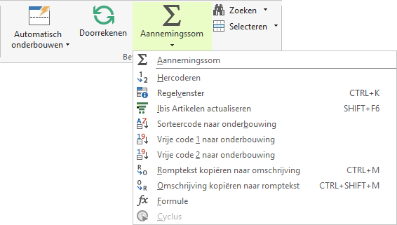 Groep bewerken 2 - Calculeren