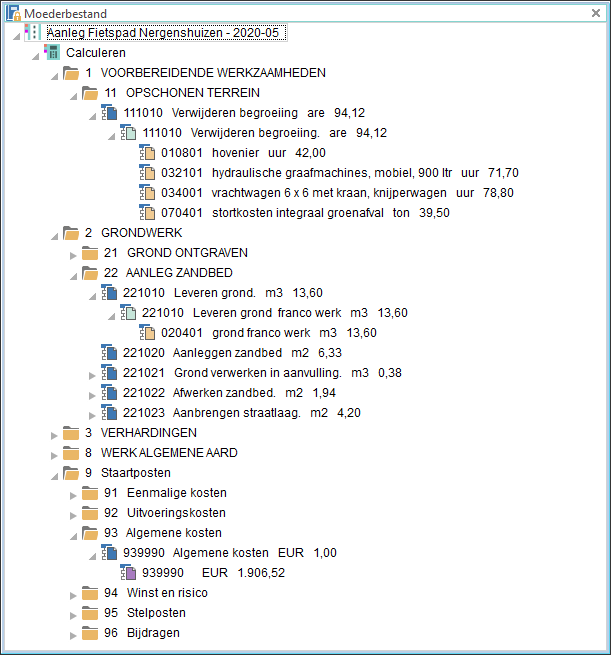 Moederbestand - calc - New