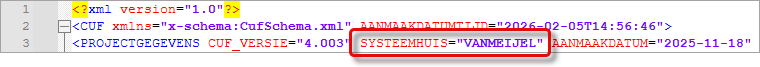 CufXml vanuit Van Meijel