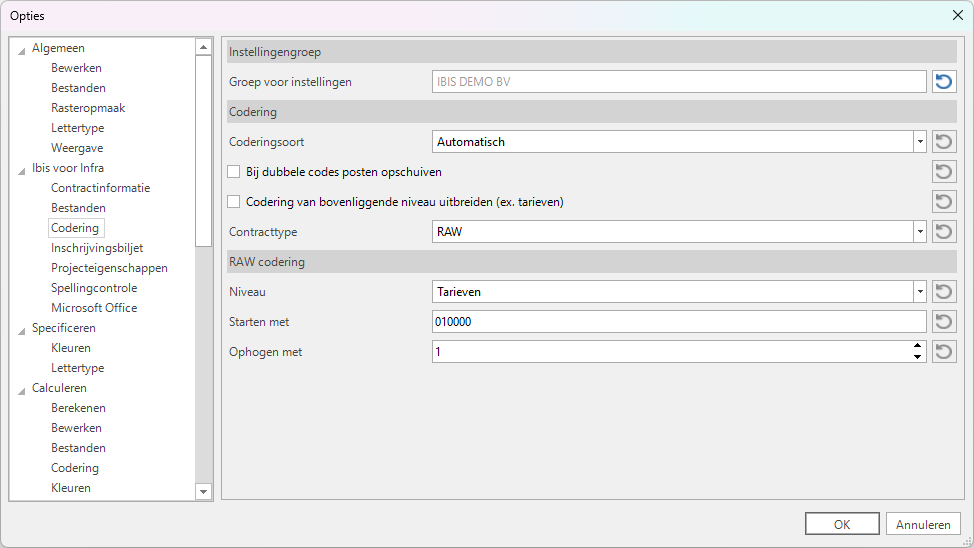 Codering opties v3.1