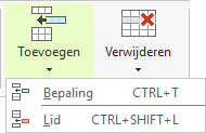 Groep toevoegen en verwijderen - Specificeren - toevoegen bepaling en lid