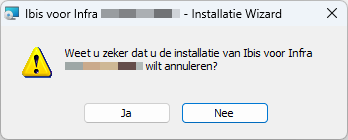 Installatie annuleren