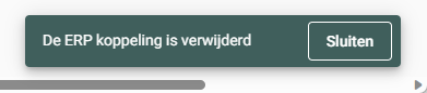 ERP-koppeling - melding verwijderen