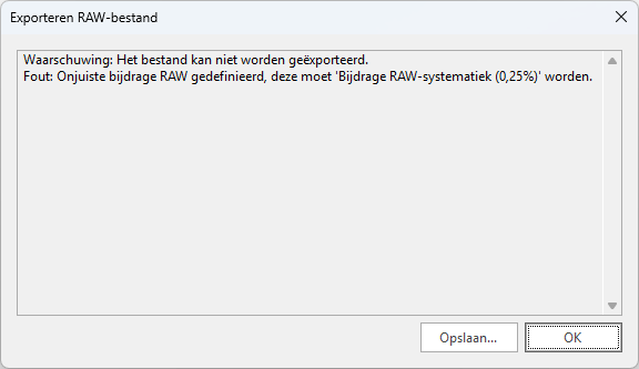 Controle Bijdrage RAW na 01-01-2026 - melding 0