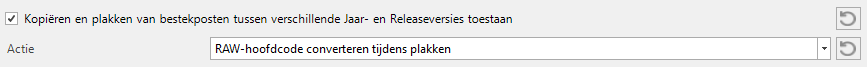 Instelling kopiëren en plakken Jaar- en Releaseversie 1 - v4.2
