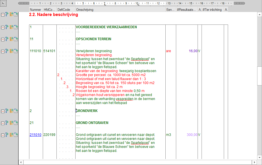 BIM-meetstaten koppeling in bestek