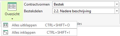 Groep bestekdelen en invoermodes 1