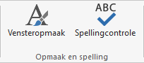 Groep opmaak en spelling