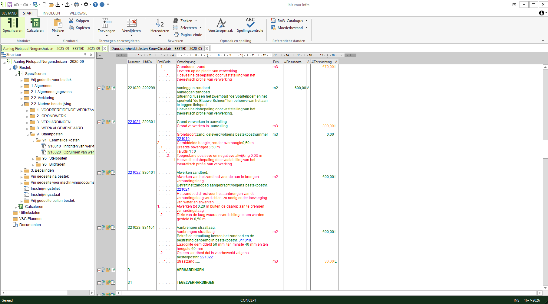 Meerdere bestanden in tabs - Specificeren