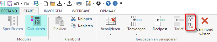 Toevoegen percentageregel en dekkingspost