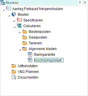 Algemeen blad in structuur