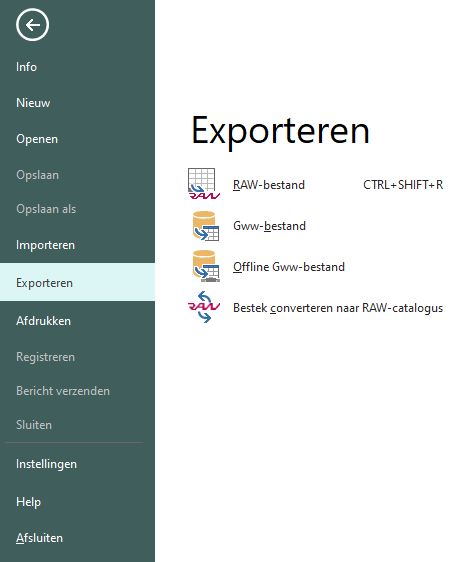 Lint Bestand Exporteren Bestek