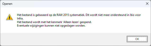 Openen bestand - oude Catalogusversie maar read-only