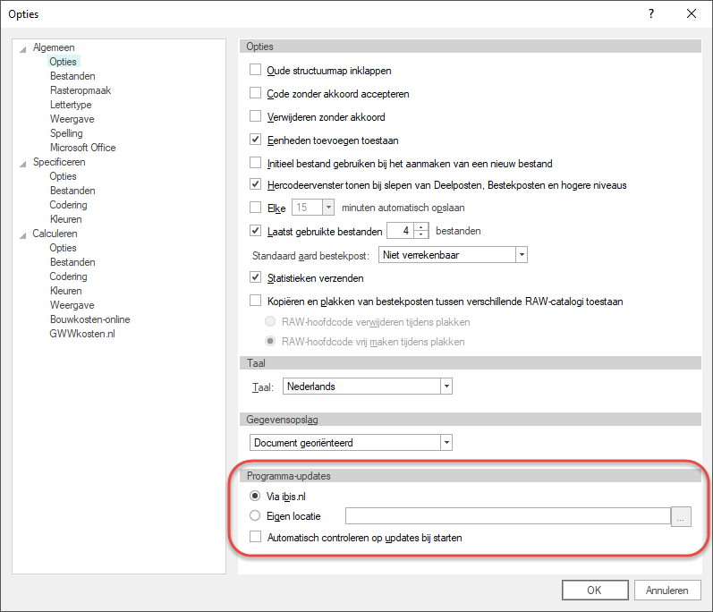 Ibis voor Infra updaten 1