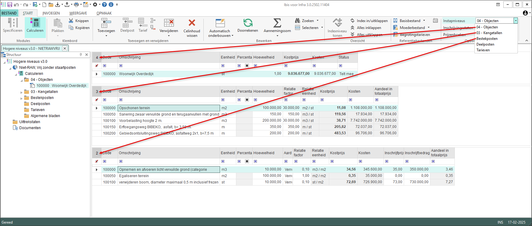 Meerdere niveaus in v3.0